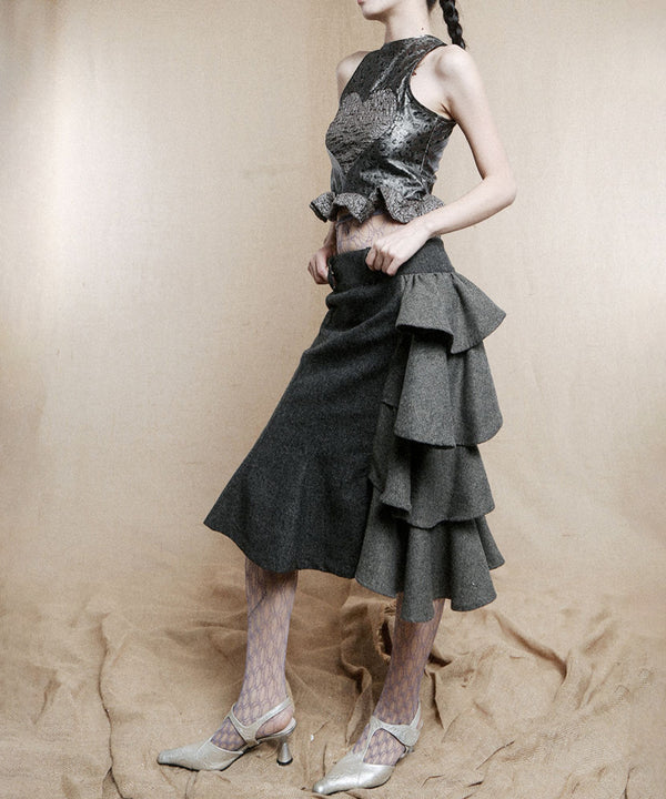Back Tiered Skirt